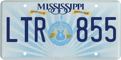 MS license plate LTR855