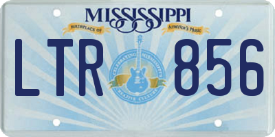 MS license plate LTR856
