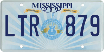 MS license plate LTR879