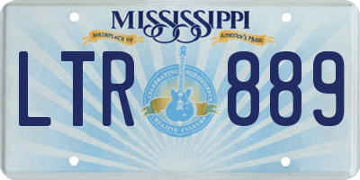 MS license plate LTR889