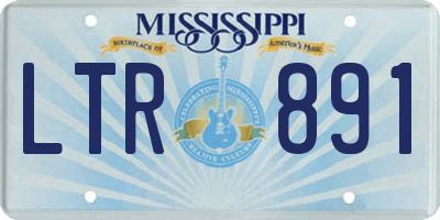 MS license plate LTR891