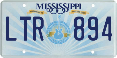 MS license plate LTR894