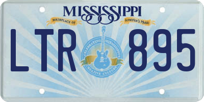 MS license plate LTR895