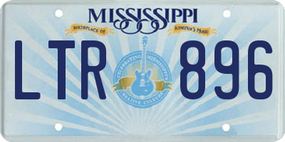 MS license plate LTR896