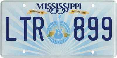 MS license plate LTR899