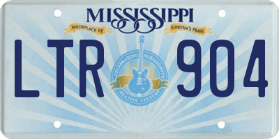 MS license plate LTR904