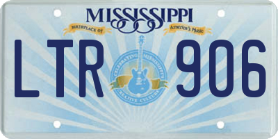 MS license plate LTR906