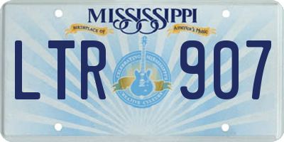 MS license plate LTR907