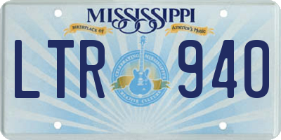 MS license plate LTR940