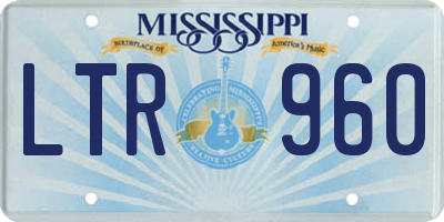 MS license plate LTR960
