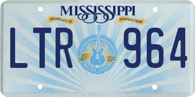 MS license plate LTR964