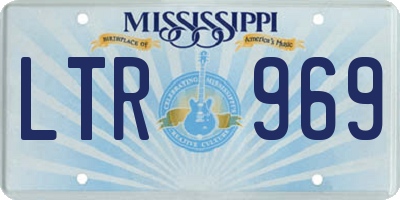 MS license plate LTR969