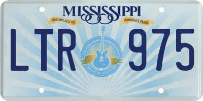 MS license plate LTR975