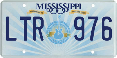 MS license plate LTR976