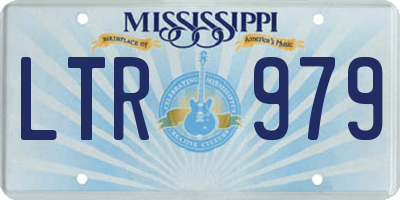 MS license plate LTR979