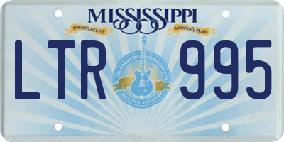 MS license plate LTR995