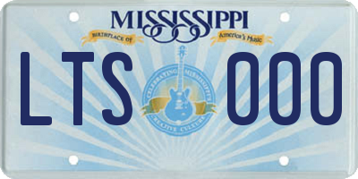 MS license plate LTS000
