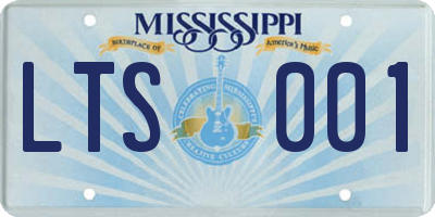 MS license plate LTS001
