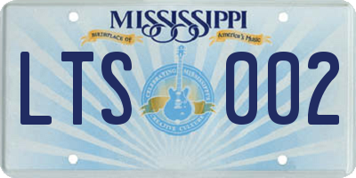 MS license plate LTS002