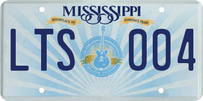 MS license plate LTS004