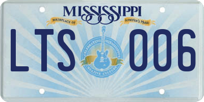 MS license plate LTS006
