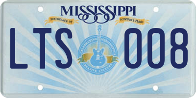 MS license plate LTS008