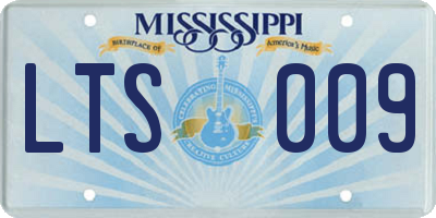 MS license plate LTS009