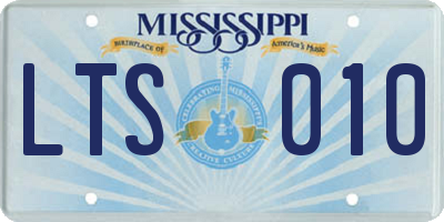 MS license plate LTS010