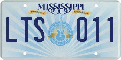 MS license plate LTS011