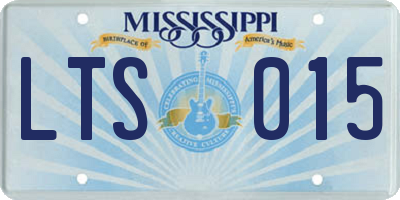 MS license plate LTS015