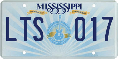 MS license plate LTS017