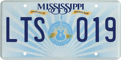 MS license plate LTS019