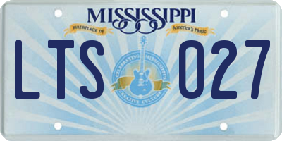 MS license plate LTS027