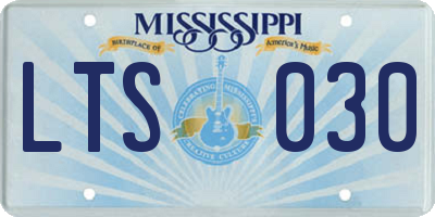 MS license plate LTS030