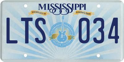 MS license plate LTS034