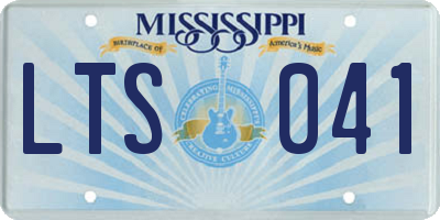 MS license plate LTS041