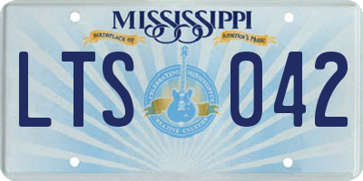 MS license plate LTS042