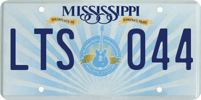 MS license plate LTS044