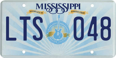 MS license plate LTS048