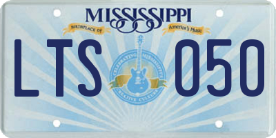MS license plate LTS050