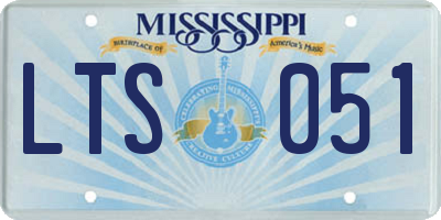 MS license plate LTS051