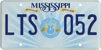 MS license plate LTS052