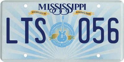 MS license plate LTS056