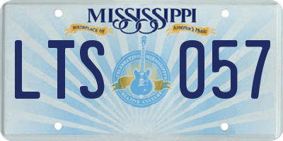 MS license plate LTS057