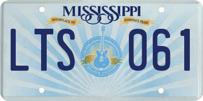MS license plate LTS061