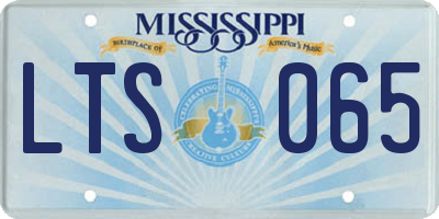MS license plate LTS065