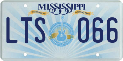 MS license plate LTS066