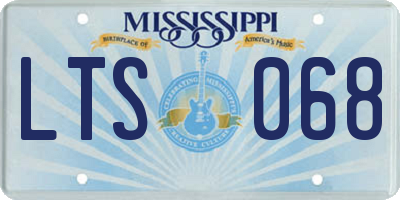 MS license plate LTS068