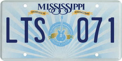 MS license plate LTS071