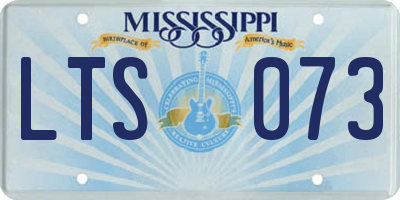 MS license plate LTS073